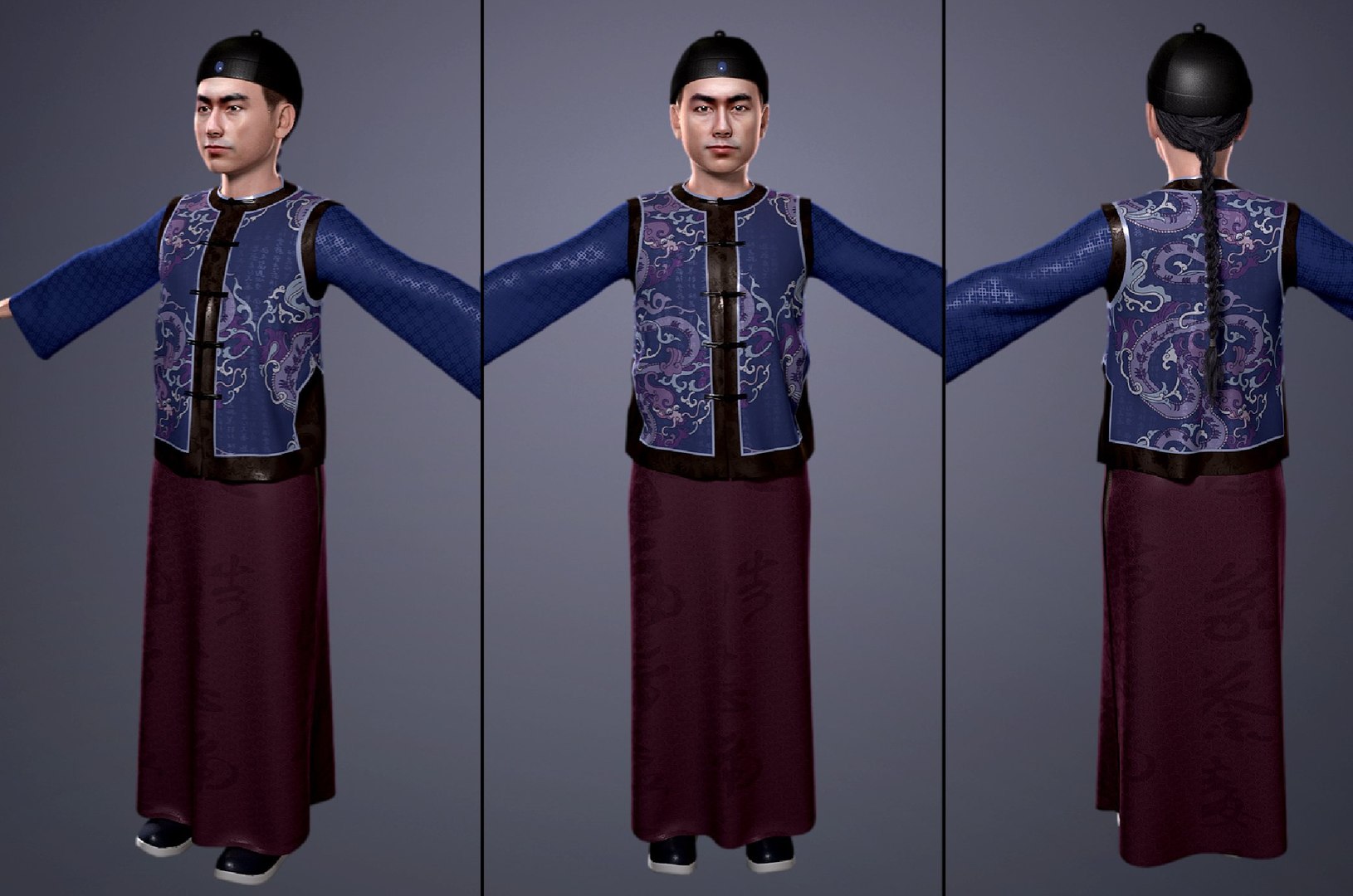 Chinese ancient Qing Dynasty master 3D model https://p.turbosquid.com/ts-thumb/v0/ZECrND/Uy/e0000/jpeg/1710313753/1920x1080/fit_q87/f5adfcd2b69cda699eedc0468d28db4e936a56e0/e0000.jpg