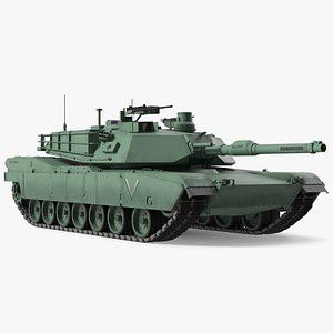 M1 Abrams 2 Green Rigged 3D model