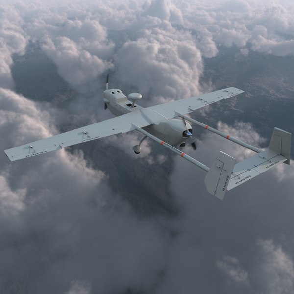 3ds max rq5 hunter unmanned aircraft plane