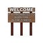Wooden Signboard with Engraved Text