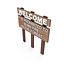 Wooden Signboard with Engraved Text
