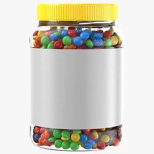 3D Candy Jar White Label model