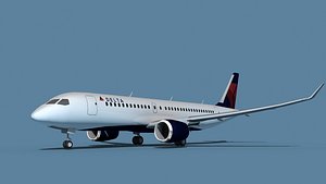 3D model Bombardier CS100 Delta