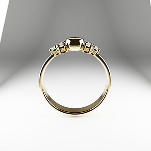 Modelo de anillo para dama 3D model