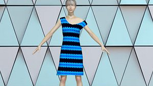 3D woman dress