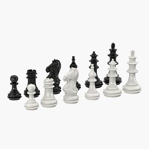 3D model plastic chess figures