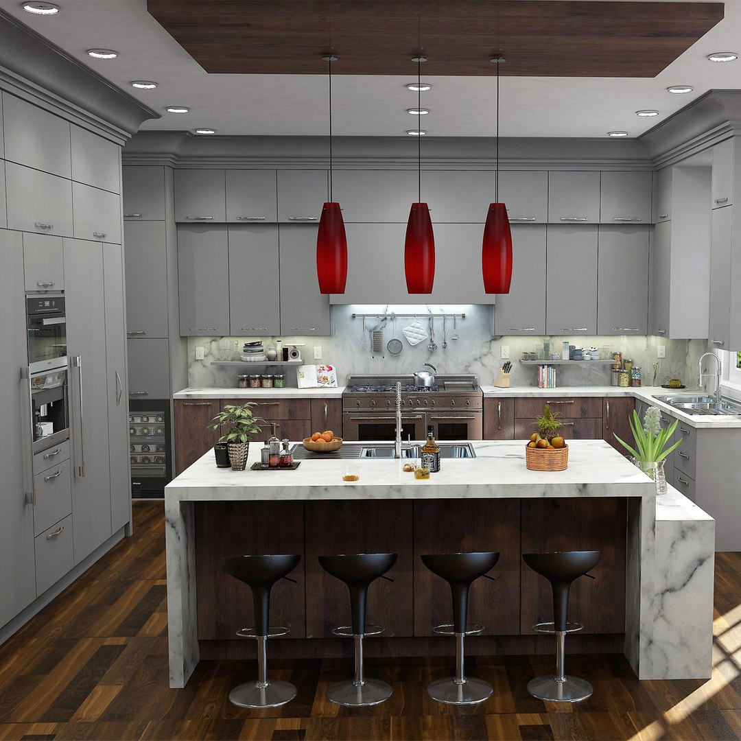 3D Kitchen Model - TurboSquid 1363017