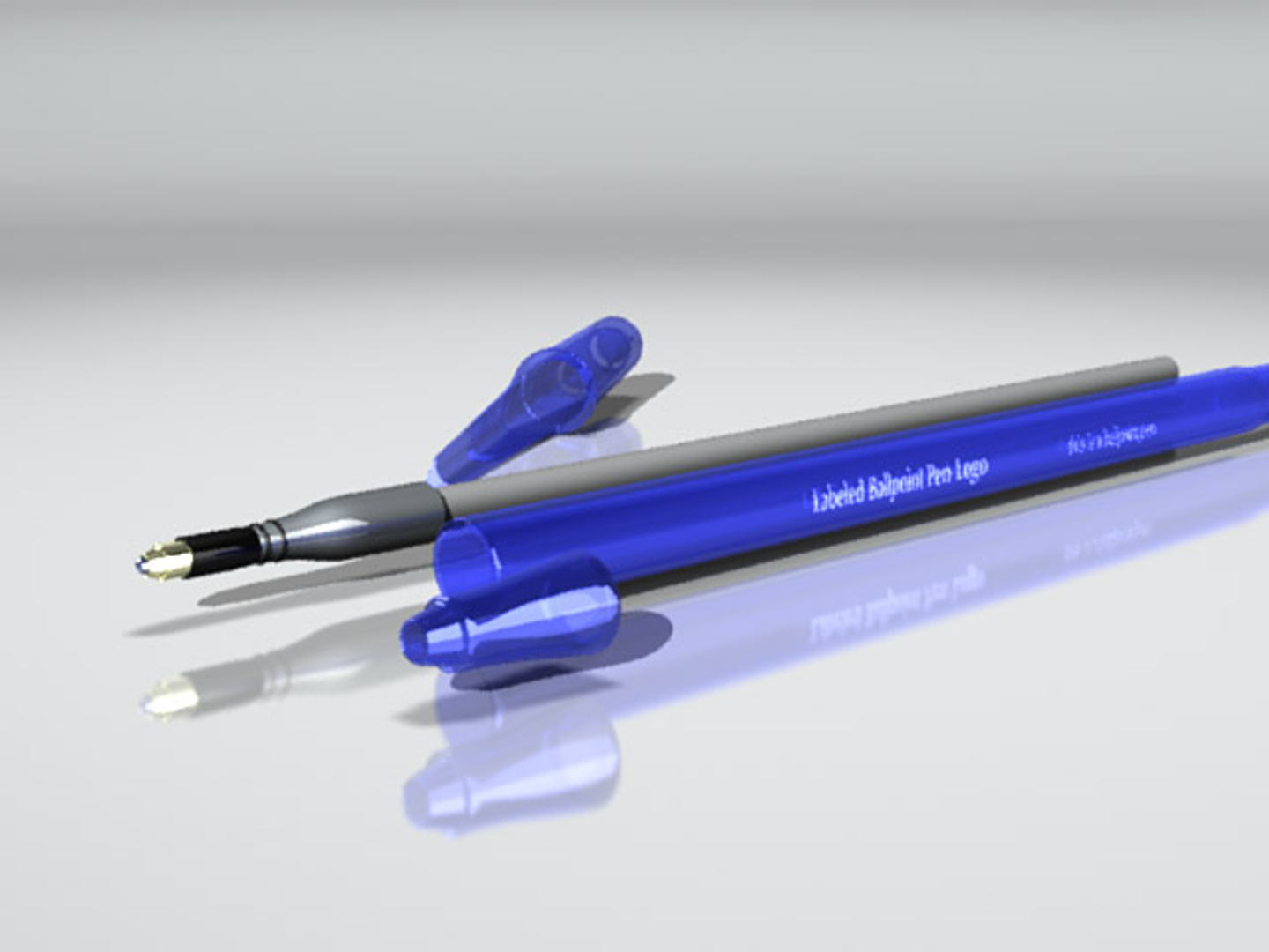 3d ballpoint pen model