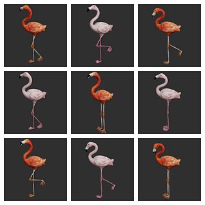 flamingo bird ready 3D model