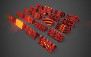 Sci-Fi Triangle Box Plastic 3D model