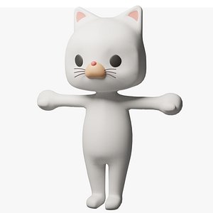 3D Cartoon Cat Rigged model