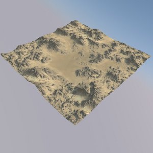 desert terrain 3D model