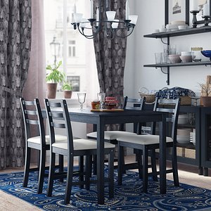 ikea lerhamn dining room 3d model
