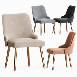 3D andover chairs dusty rose model