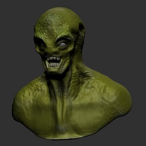 Reptilian Bust