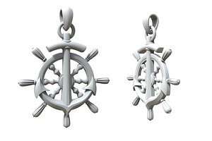 3D model jewelry pendant steering wheel