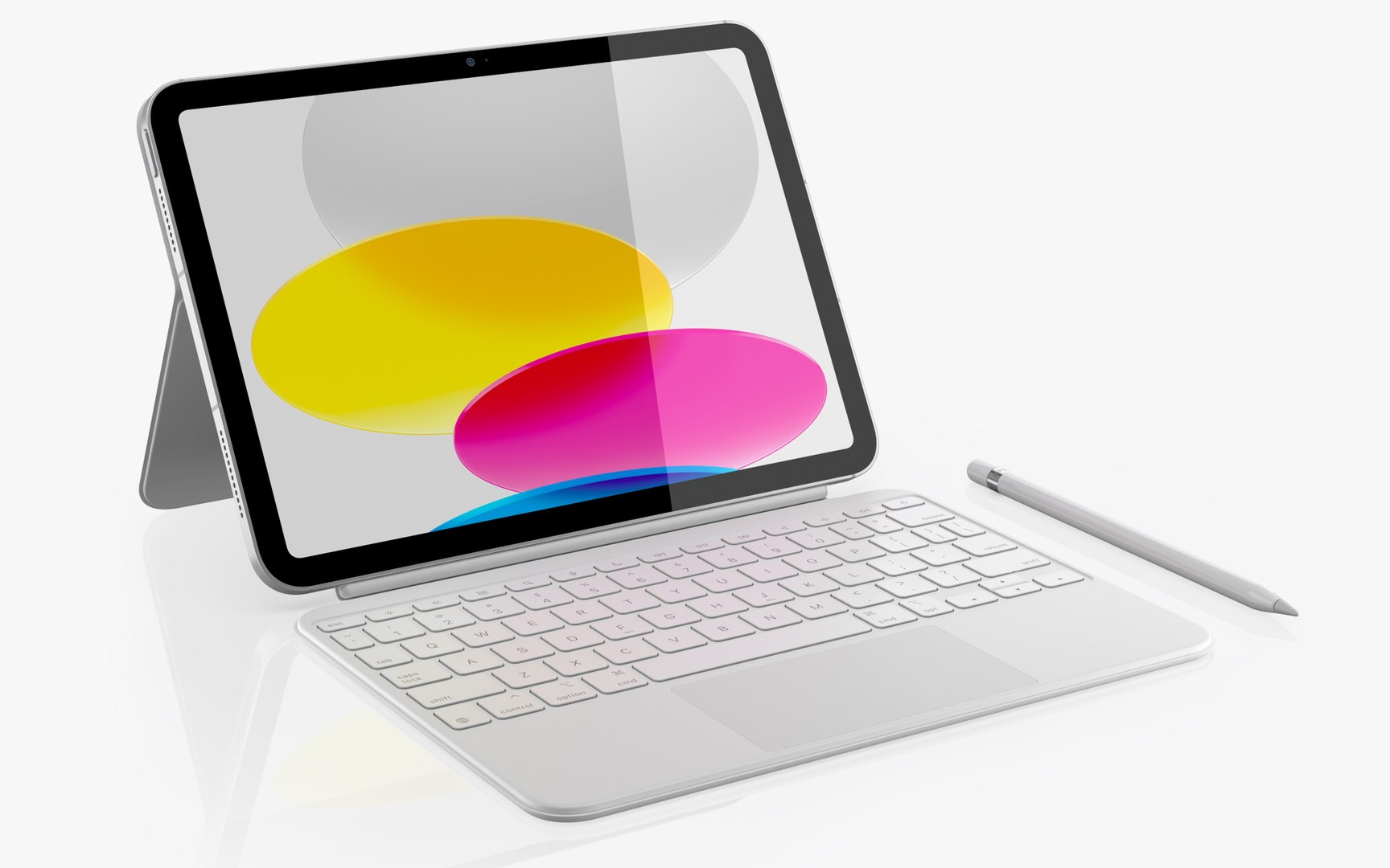 3D Apple IPad 2022 10th Generation And Magic Keyboard Folio