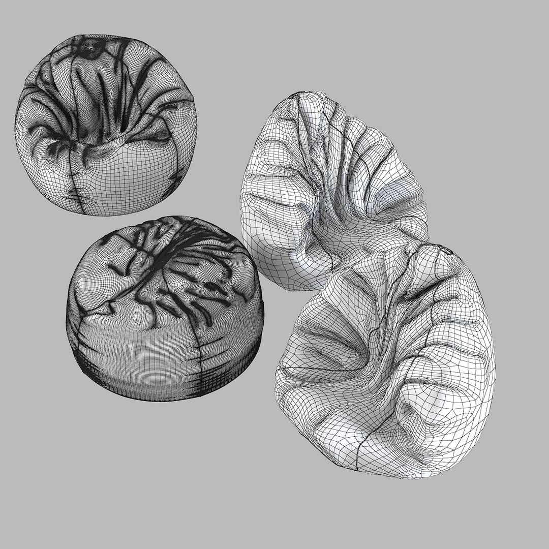 3d Bean Bag Set Model