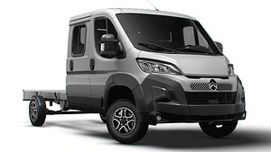 3D model Citroen Jumper Chassis DoubleCab L3 2026