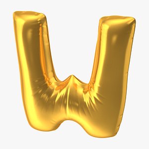 3D foil balloon letter w