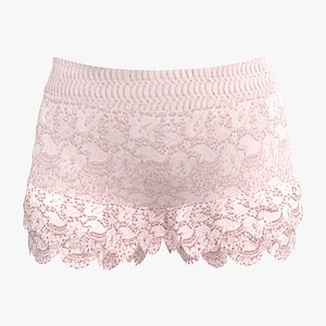 Lace Layered Shorts 3D