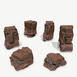 desert rocks 3D model