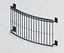 Bow Front Metal Juliet Balcony with Mounting Plates