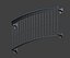 Bow Front Metal Juliet Balcony with Mounting Plates