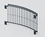 Bow Front Metal Juliet Balcony with Mounting Plates