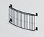 Bow Front Metal Juliet Balcony with Mounting Plates