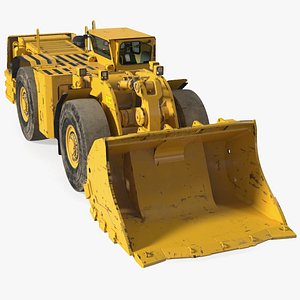 3D model Mining Loader Dirty Rigged