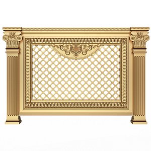 3D Radiator Cover Decorative Screening Grille Panel 09