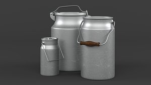 3D Vintage Milk Can