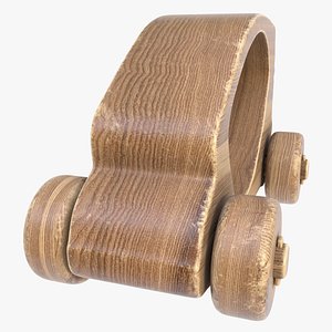 Wooden kids car 17 3D model