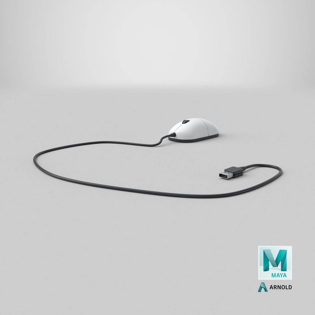 3D Model Clinical Wired Computer Mouse - TurboSquid 2635086