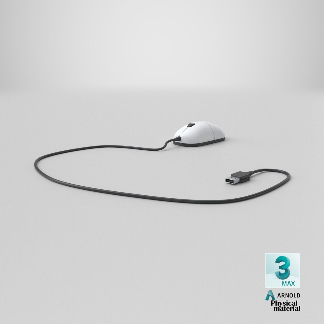 3D Model Clinical Wired Computer Mouse - TurboSquid 2635086