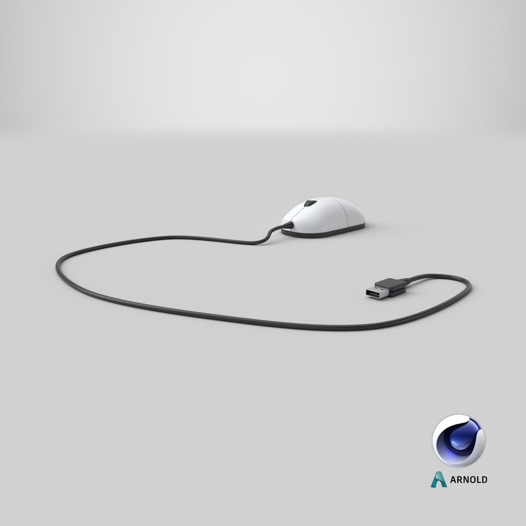 3D Model Clinical Wired Computer Mouse - TurboSquid 2635086