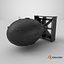 3D Nuclear Bomb Fatman Black PBR