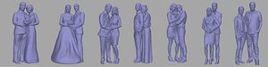 3D couples backgrounds games model