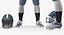 3D model american football player fur
