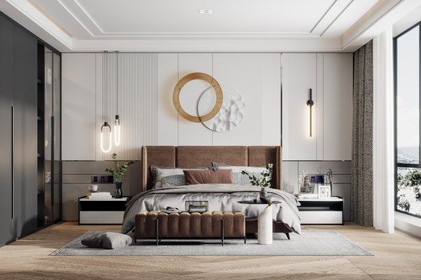 3D Modern bedroom - TurboSquid 1806628