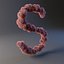 3D model letter s covid 19