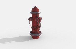 Low Poly Fire Hydrant 3D