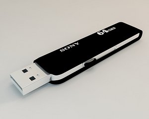3D usb flash drive model