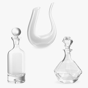 decanters glass 3D