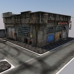 abandoned games ready 3D model