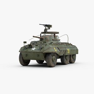 ww2 m8 greyhound armored car 3d max