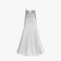 Long Gown With Elegant Cape
