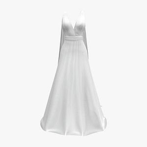 Long Gown With Elegant Cape