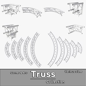 arc corner truss 3d model